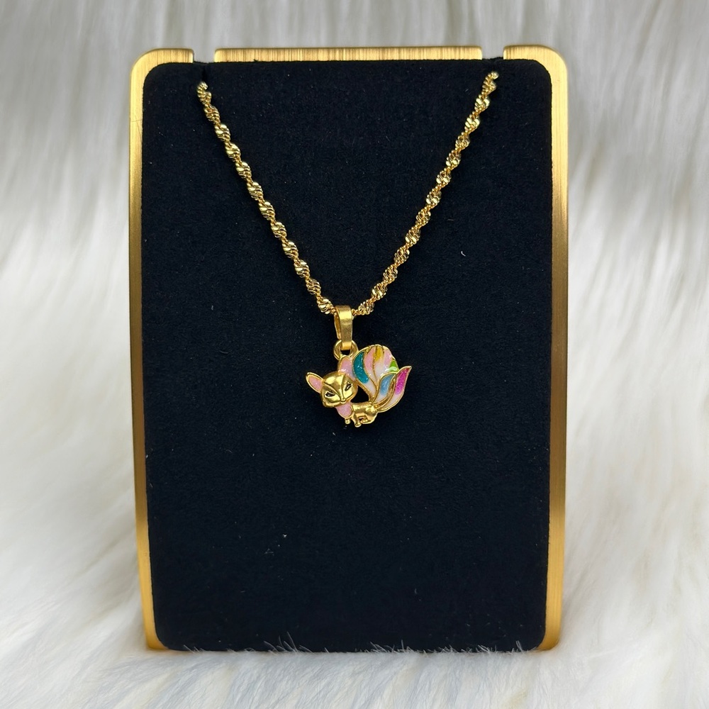 Colorful Nine-tailed Fox Necklace